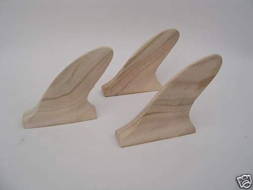 BUANA Fin130 / 3x HOLZFINNEN passend zu den 130 cm Surfboards