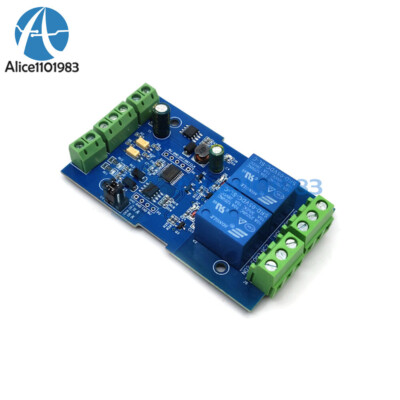 DC 7-24V Dual Channel Relay Module Switch Input And Output RS485/TTL #A6-9