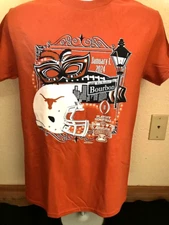 2024 Sugar Bowl Texas Longhorns Bourbon Street Short Sleeve Shirt Size L