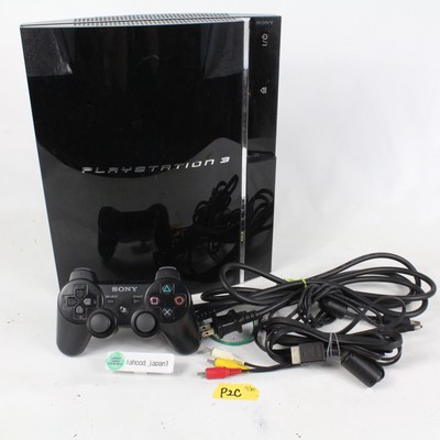 SONY PLAYSTATION 3 (40GB) black Console PS3 CECHH00 & 2 Hori