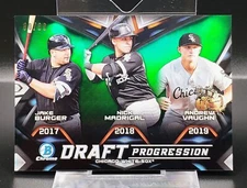 2019 Bowman Draft Green Refractor #SN/99 Andrew Vaughn Jake Burger Nick Madrigal