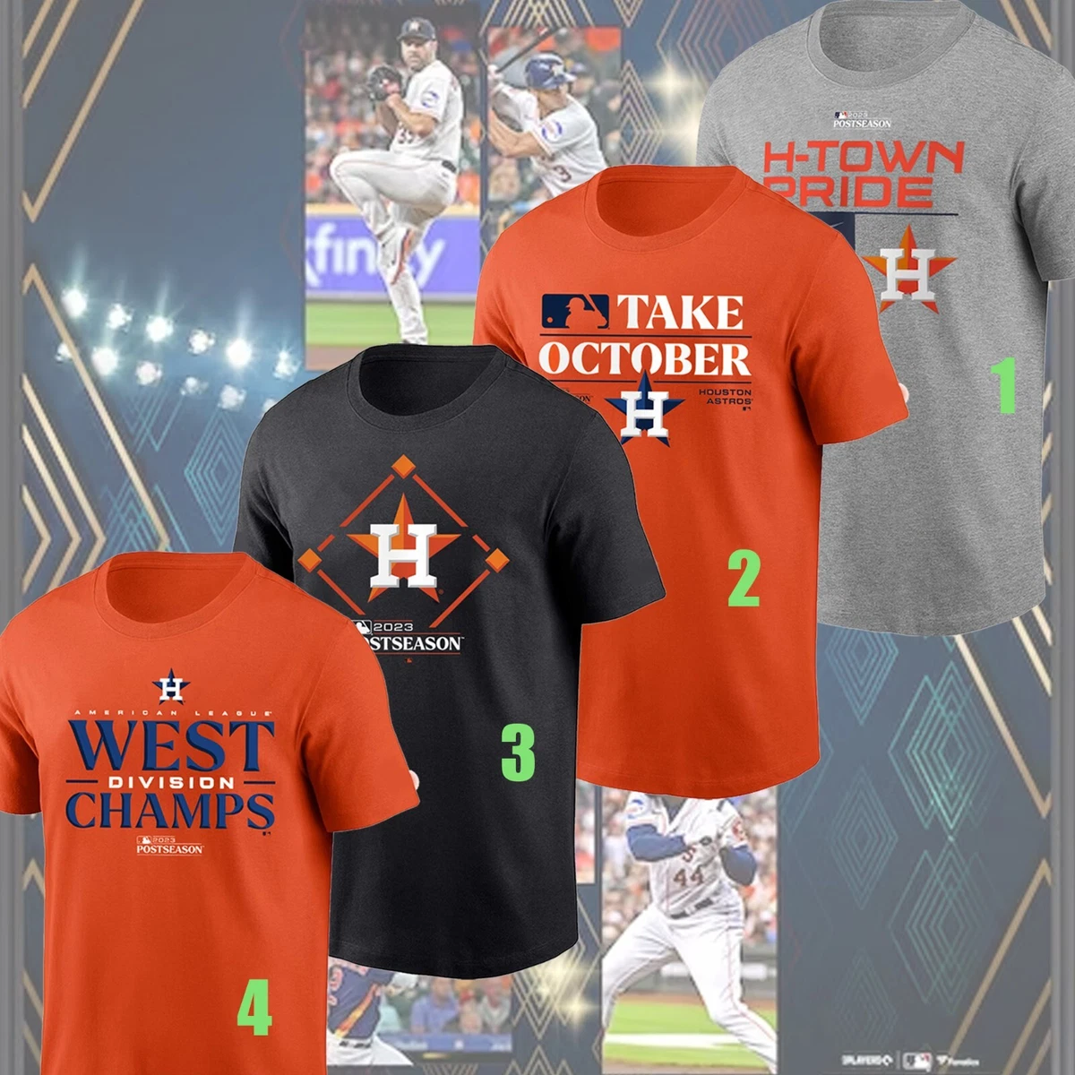 SALE 30% - Houston Astros 2023 AL West Division Champions T-Shirt For Fans