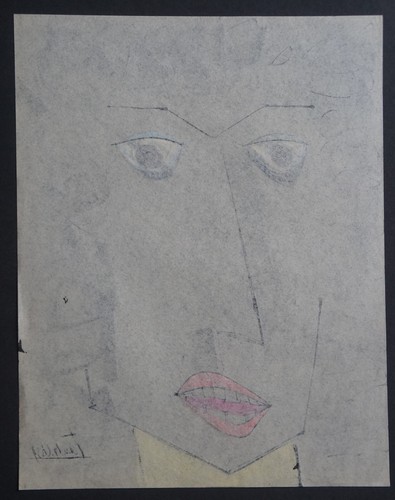 Dessin Original de JEAN MARIE CHOURGNOZ Portrait de Femme 1959 - Signé - Foto 9 di 9