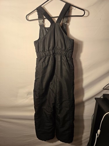 Athletech BLack Ski Outit Overalls Snowsuit Boys Girls Size Medium M 7/8 - Picture 2 of 2