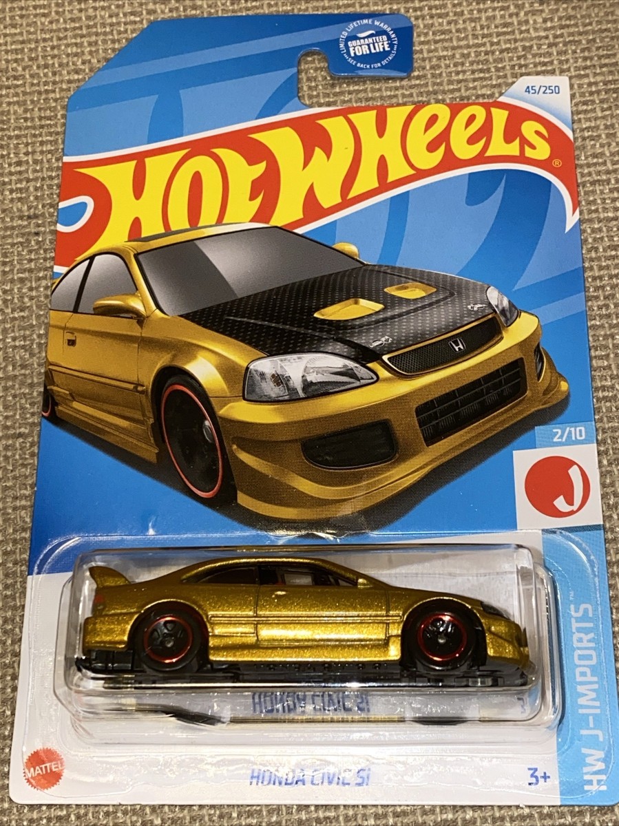 🔥2024 Hot Wheels J-Imports Honda Civic Si Gold w/Red Interior