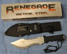 Renegade RT101 Strike Force Survival Fixed Blade Nylon Sheath Survival Kit NEW!