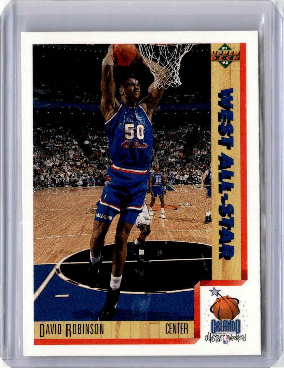 1991-92 Upper Deck Basketball Card David Robinson San