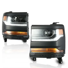 HID Headlight w/LED DRL for 2016-2019 Chevy Silverado 1500 Projector Head Lamp