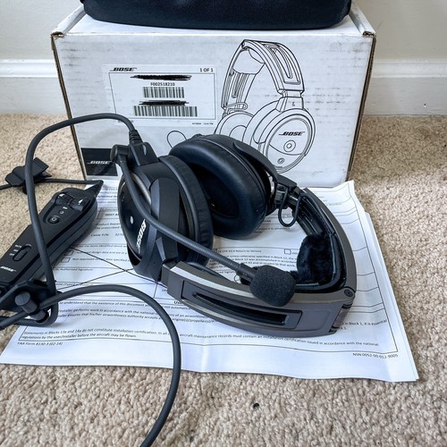 Refurbished Bose A20 ANR Aviation Headset Dual GA Plug No Bluetooth - Picture 2 of 3
