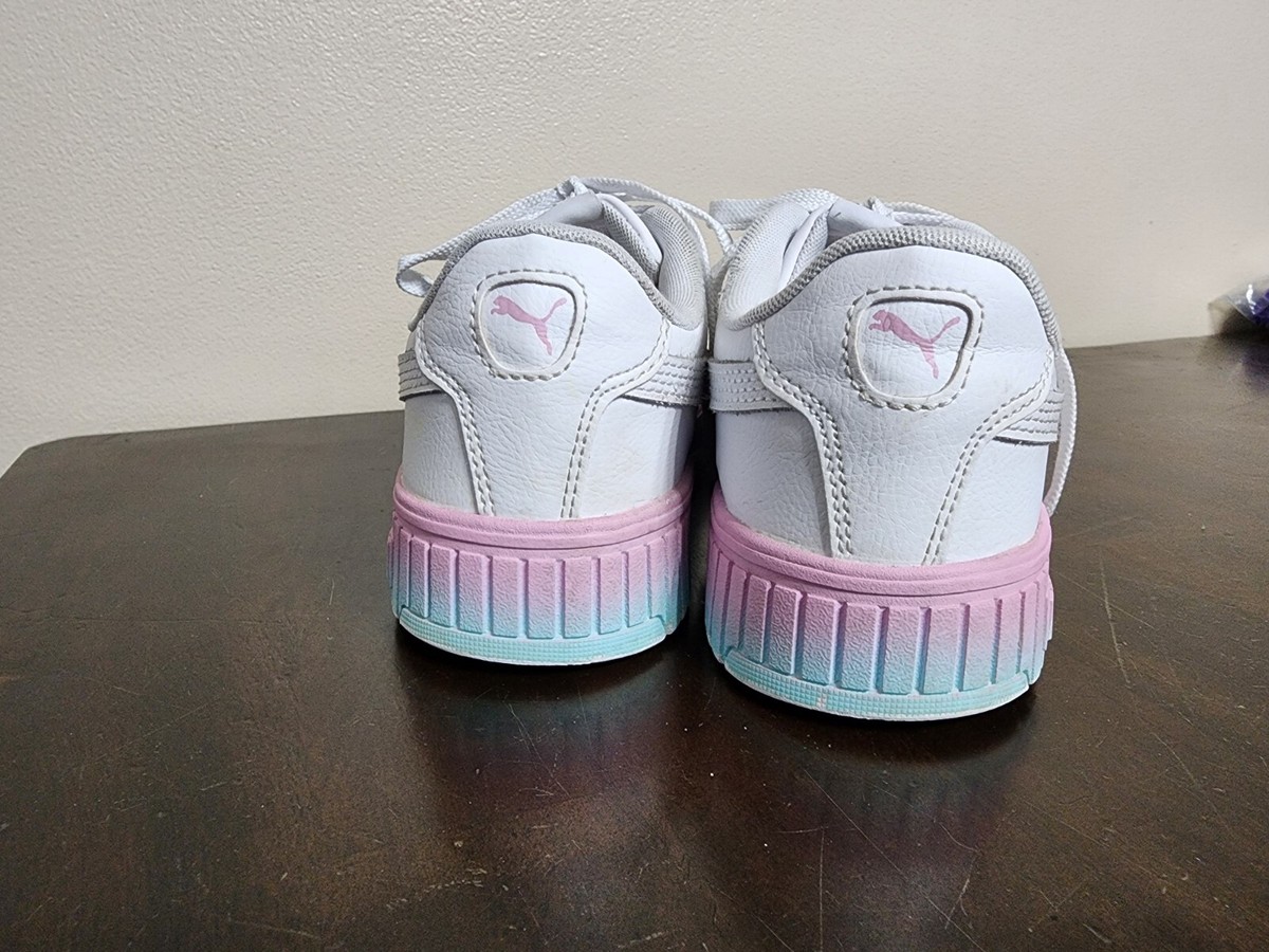 Puma Womens Carina Gradient Sneaker Size White Pink Blue 392996-01
