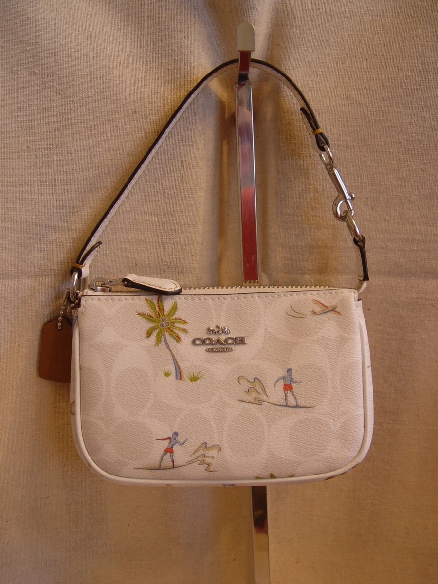 NWT COACH Nolita 15 Small Purse With Hawaiian Hula Surfer Print CK385 $218