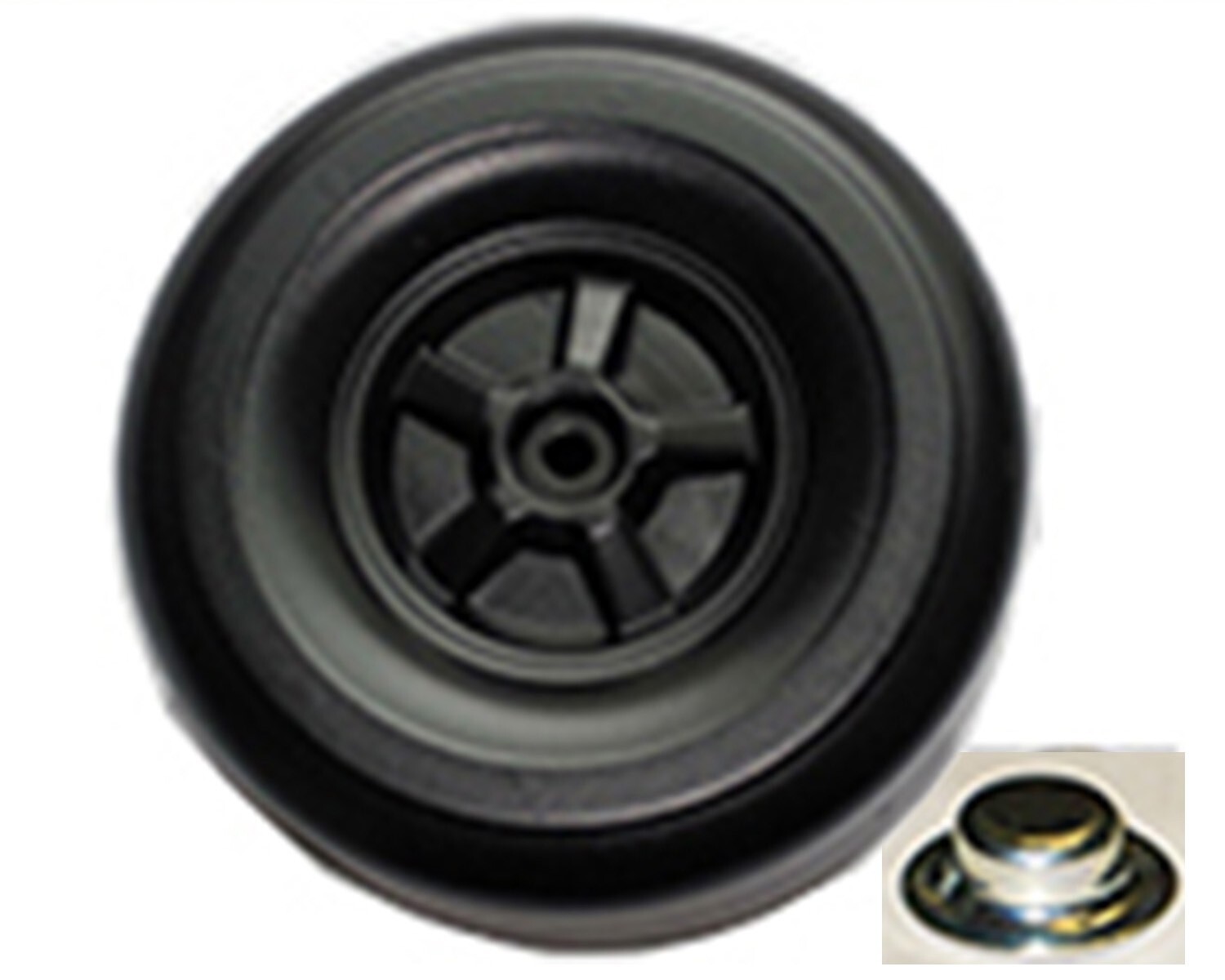 BLACK Rear WHEEL w/ Cap - Genuine Replacement Part The Original Big Wheel *USA*
