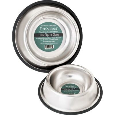 Dog Bowls X Super Heavy Duty Rubber Base Pet Food Dishes No Tip Mirror Finish 