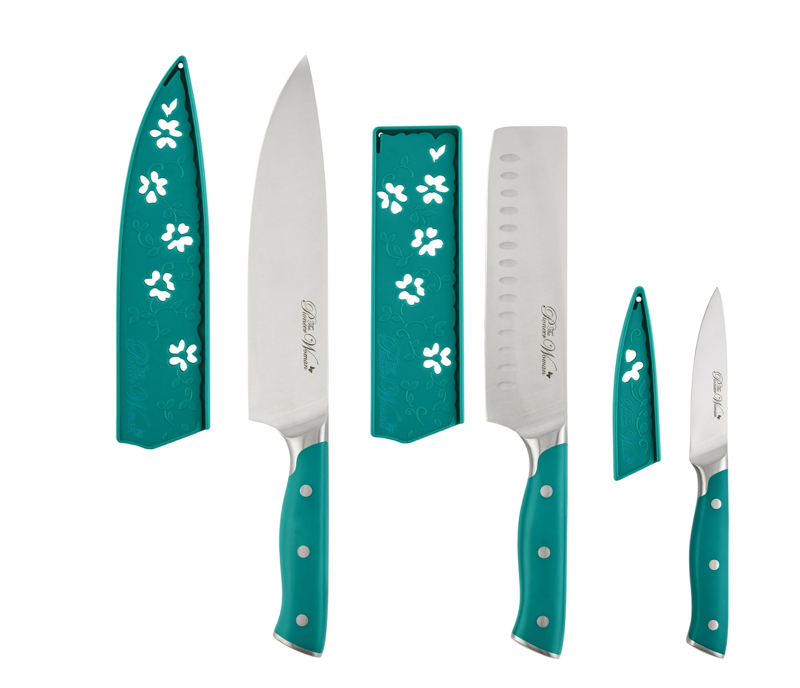 Pioneer Woman Stainless Steel Cutlery Set Pioneer Signature 3 Piece Teal