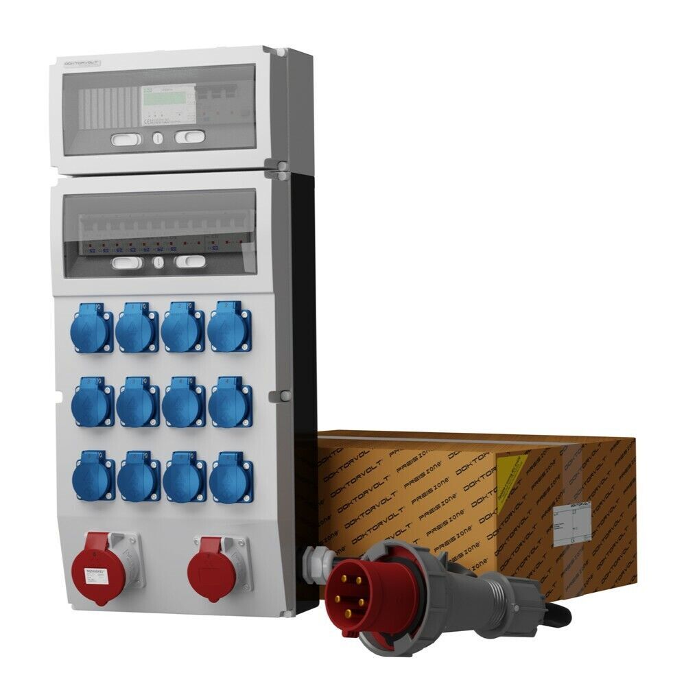 Distributore di alimentazione eXT-S/FI SKH 32A 16A 12x230V + contatore di...