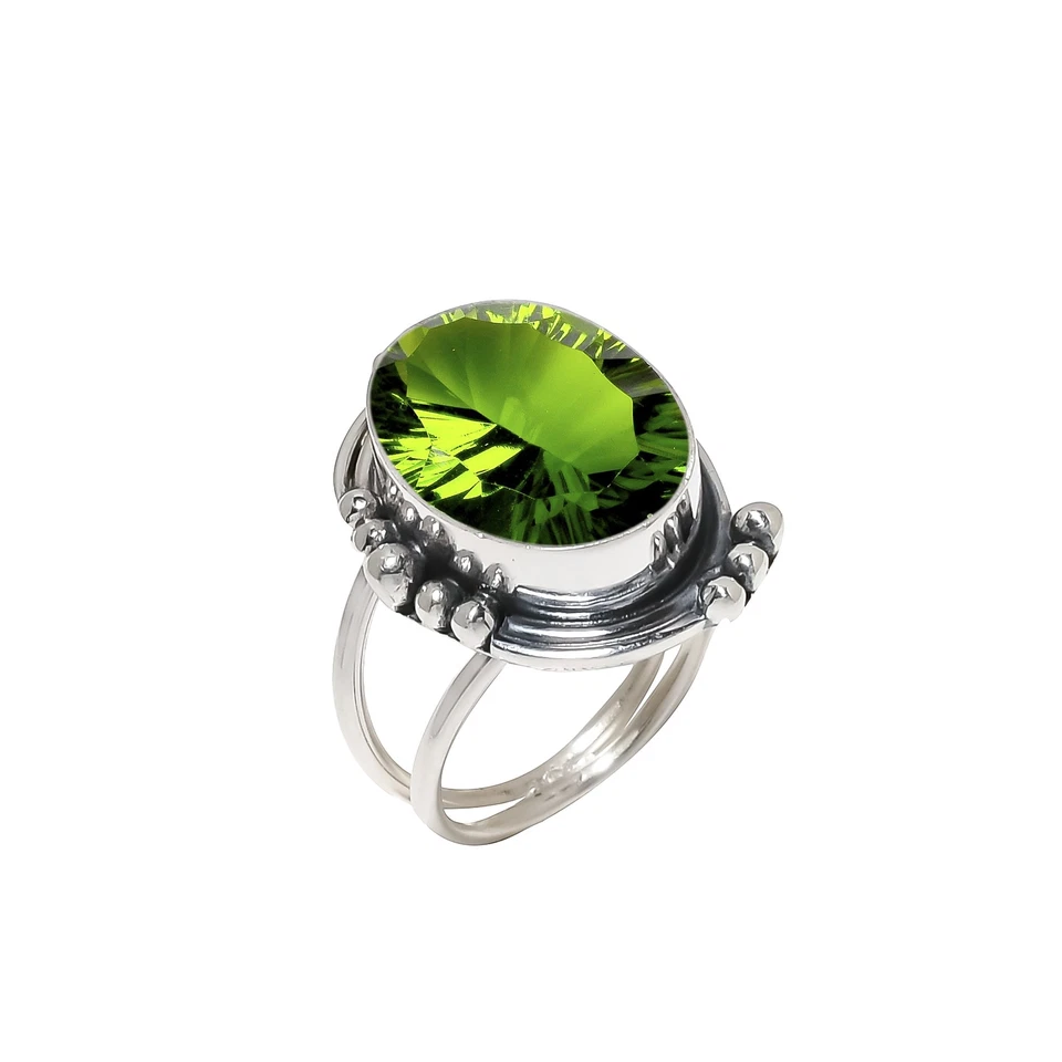 Peridot Gemstone 925 Sterling Silver Jewelry Ring, Designer Ring, Gift For Her - Image 2 of 4