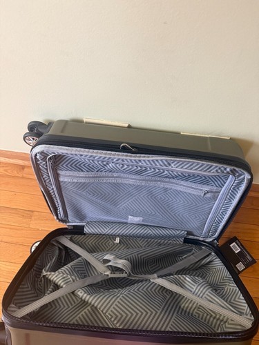 New American Green Travel Sonara Hard side Luggage Green 20" Suitcase Carry On - Picture 7 of 7