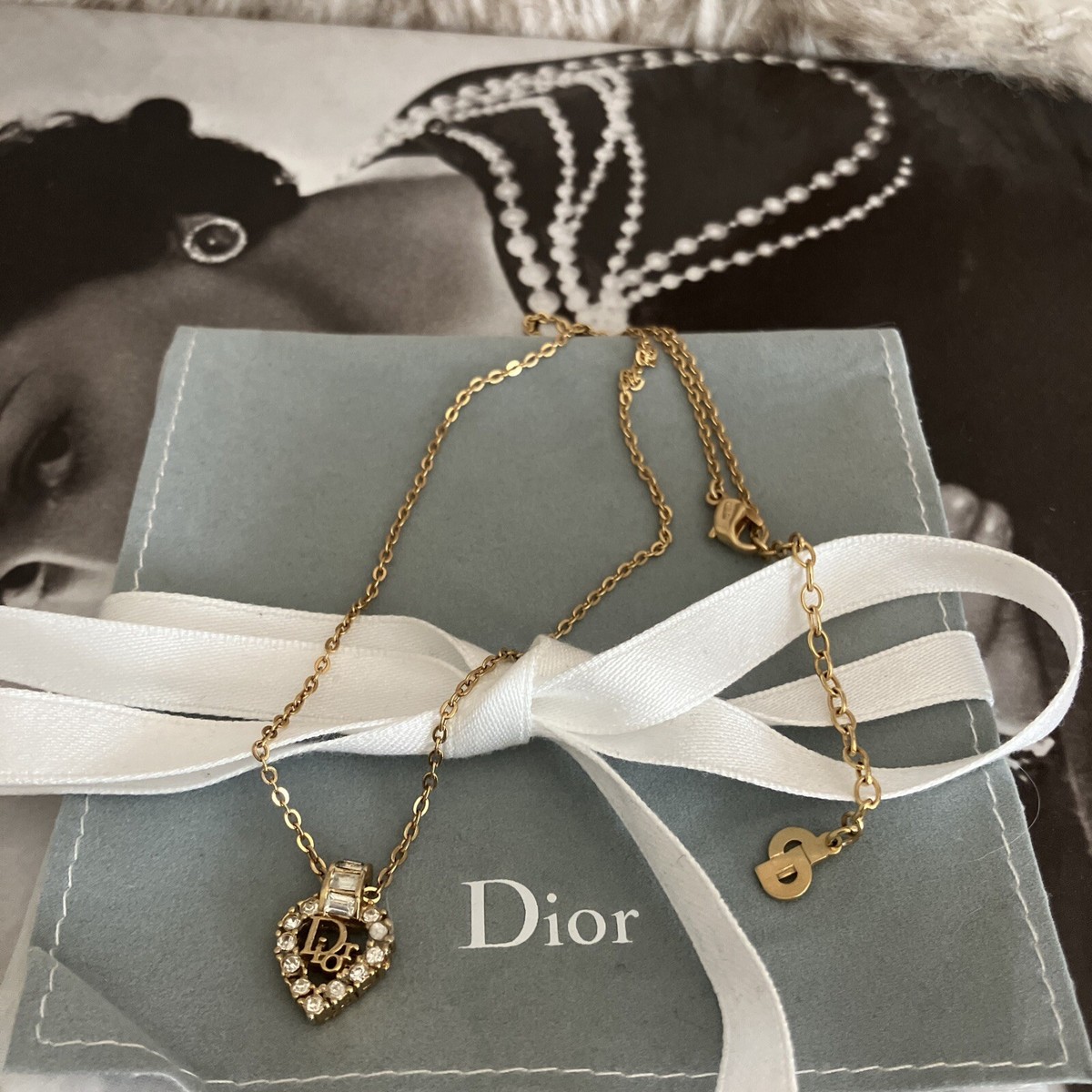 Authentic Christian Dior Vintage Crystal Heart CD logo Authentic Christian Dior Vintage Crystal Heart CD logo
