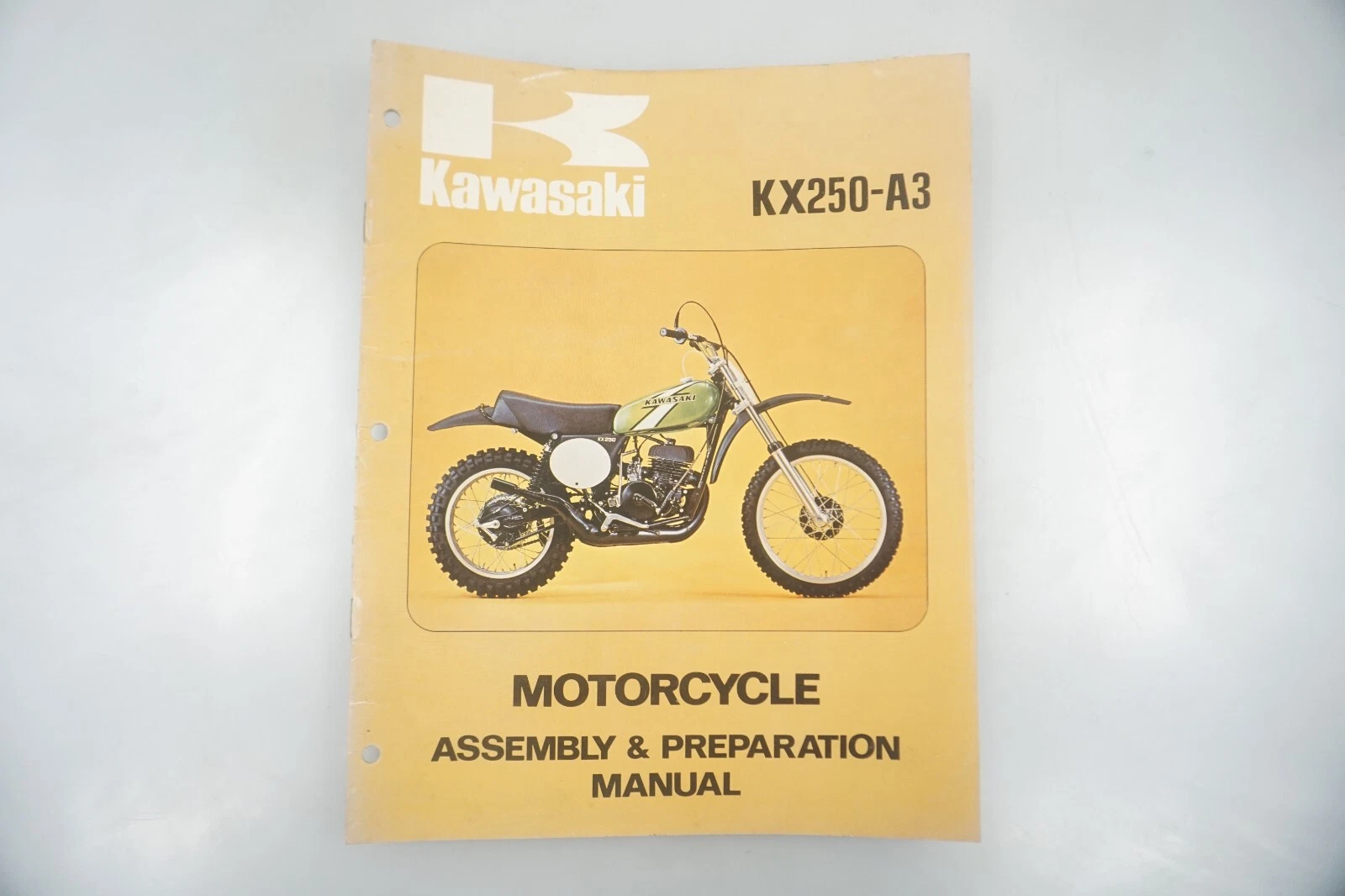 1975-1976 Kawasaki KX 250-A3 OEM Motorcycle Assembly Manual 99997-740-01