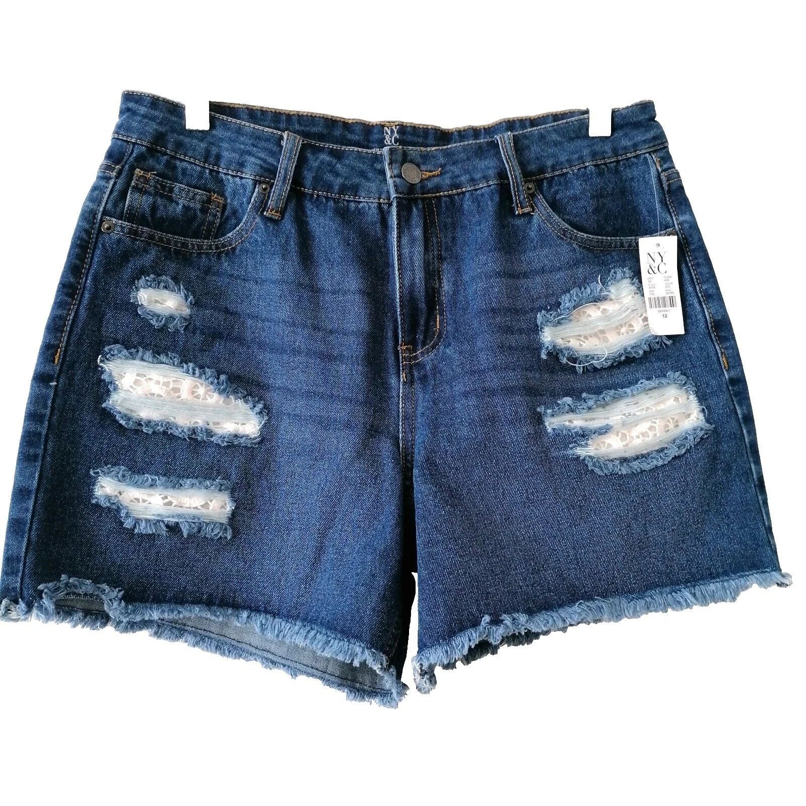 Pantalones cortos de tamaño regular NYC sólido para De mujer