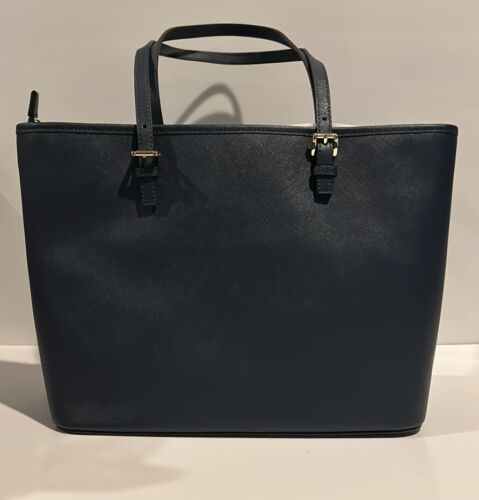 🐼💦 Michael Kors 🐼💦 Jet Travel Navy Leder Schultertasche Tasche Handtasche 🐼 GB47 - Bild 2 von 5