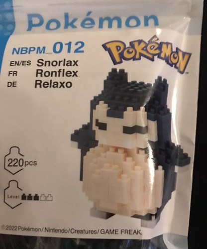 Snorlax Pokemon Nanoblock Micro Sized Building Block Construction Kawada NBPM012 - Picture 1 of 3
