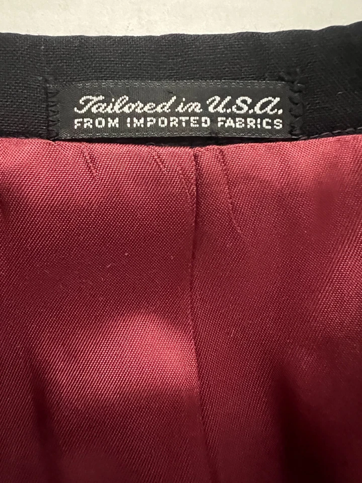 Blazer de lana negro para hombre Stanley Blacker chaqueta de abrigo deportivo 44L Foto 3 de 4