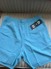 RBX Mens Performance Training Shorts M Classic Fit Sports Running Casual Blue