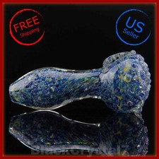 4.5 inch Handmade Thick Marble Blue Spike Tobacco Smoking Bowl Glass Pipes