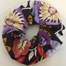 Floral Scrunchie Ponytail Holder Women Teen Girl Hair Accessory