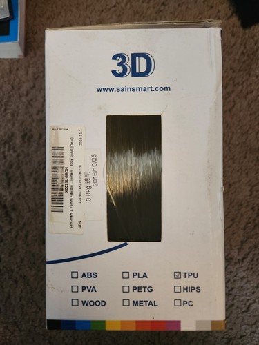 SainSmart TPU Filament 1.75mm, 800g, Clear - Picture 2 of 2