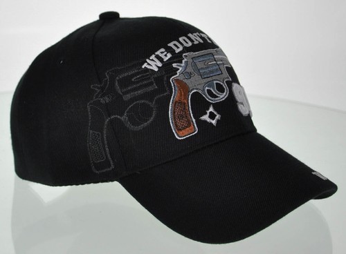 ¡NUEVO! WE DON'T DIAL 911 GORRA PISTOLA SOMBRERO N1 NEGRO - Imagen 3 de 4