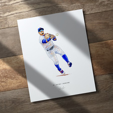 Javier Javy Baez Chicago Cubs Baseball 8x10 Print Poster Art Illustrated