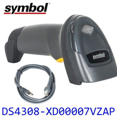 Symbol Extreme Density 2D PDF POS Handheld DS4308-XD Barcode Scanner W/USB Cable