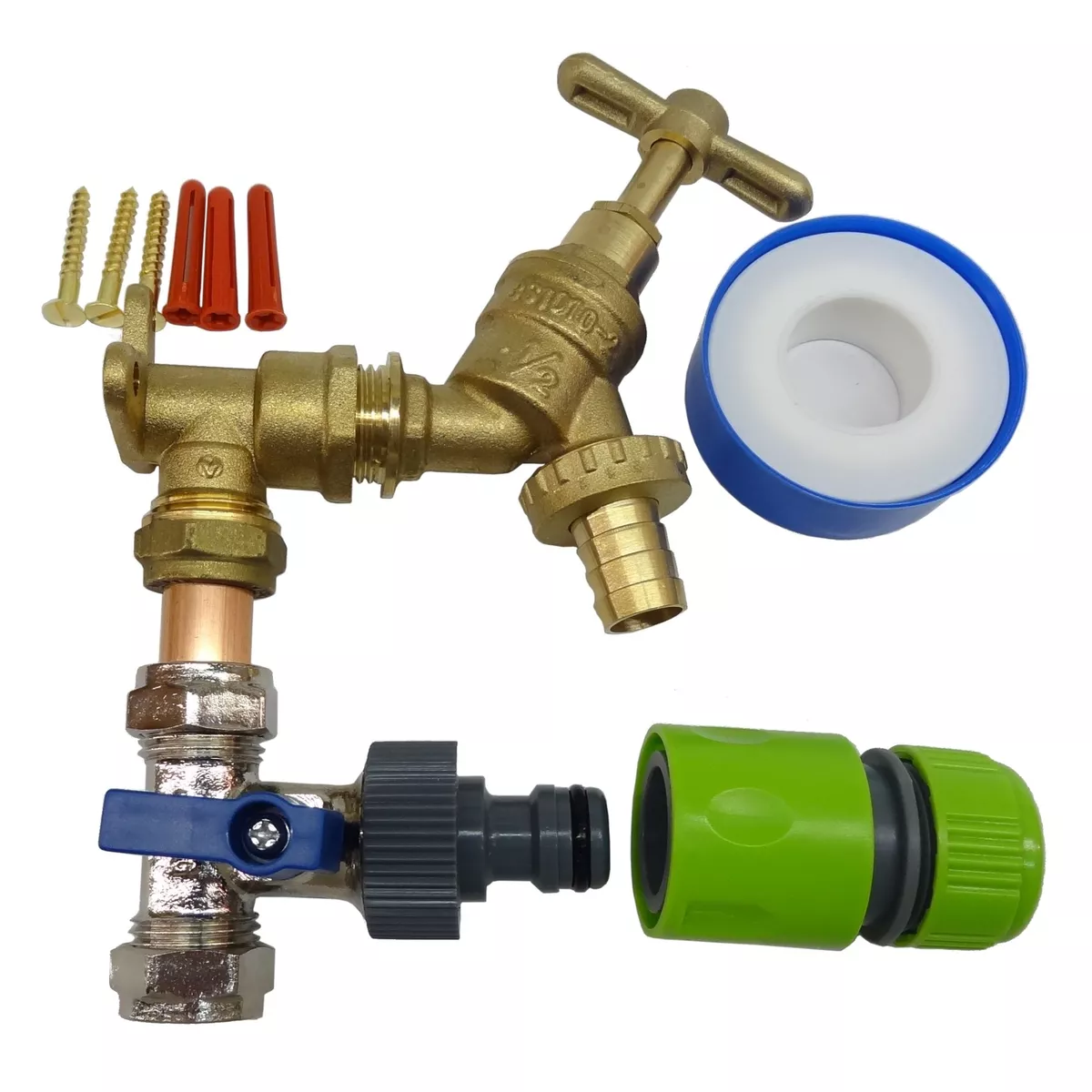 Connecting hose to outside on sale tap