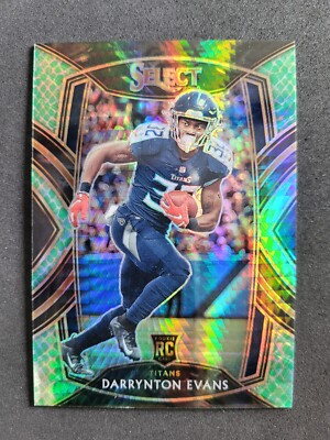 2020 Panini Select, Darrynton Evans, Rookie, Dragon Scale /67 Prizm, Titans