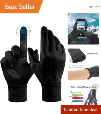 Winter Gloves Water Resistant Touch Screen Thermal for Men Women Running Cycling