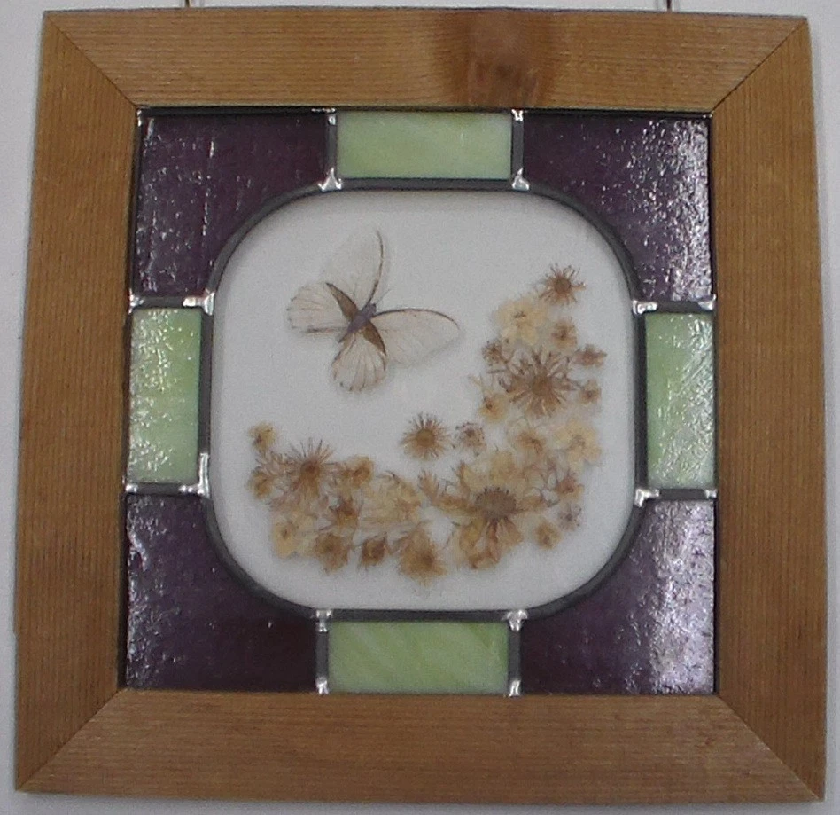 Marco de madera de puerta de granero rústico ventana vitral hecha a mano real antiguo Foto 2 de 4