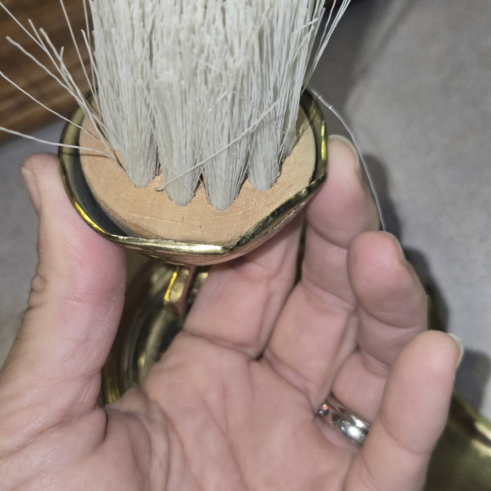 Vintage Brass Peerage Crumb Catcher & Brush See Description,  Collectable!