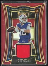 2020 Panini Select #RS-JFR Jake Fromm Rookie Swatches Red Prizm