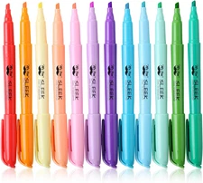 Highlighter 12 Pack Assorted Pastel Colors Quick Dry, Odorless, and Non Toxic
