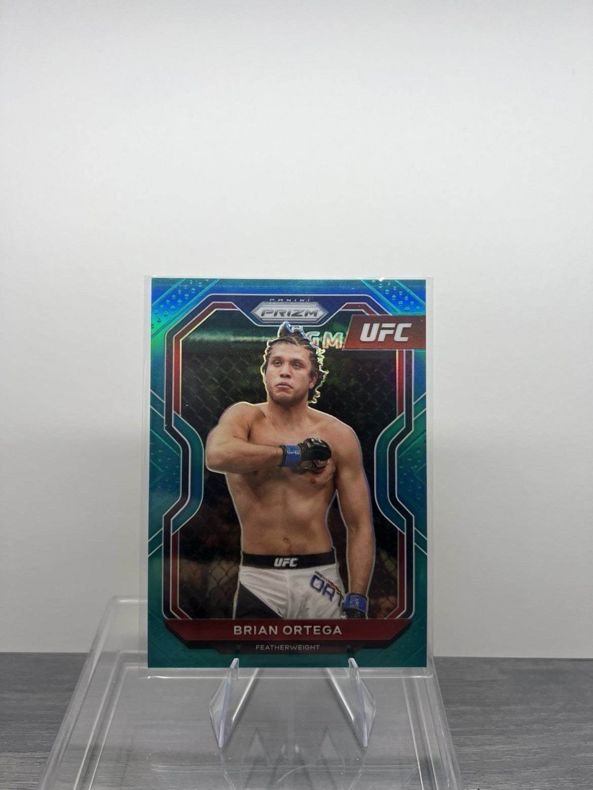 2021 Panini Prizm UFC - Brian Ortega #48 Teal Prizm /49