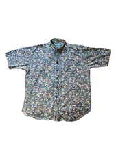 Rare  Vintage Big Dogs Floral Lemon Hawaiian Button Up Men’s Sz XL