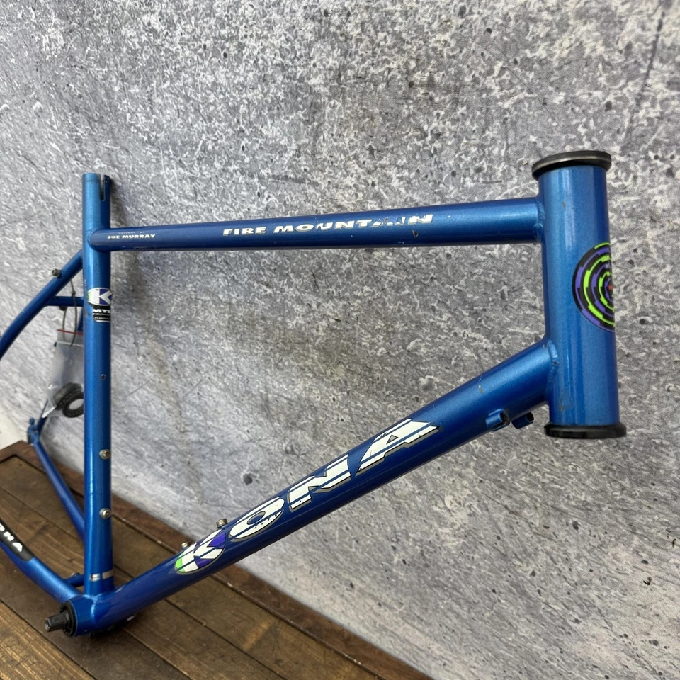 Vintage Kona Fire Mountain MTB Frame 19in Joe Murray Blue 90s MTB 26in 135mm - Image 2 of 4