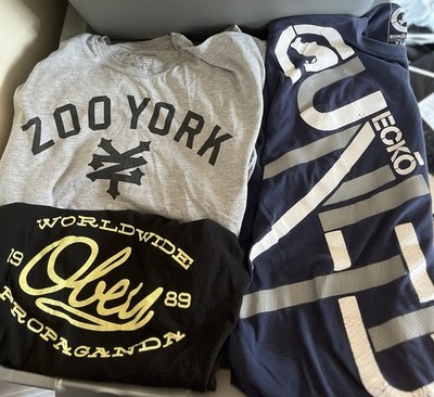 3 shirt y2k bundle AOP ecko zoo york obey 100% cotton shirt b4 lot skate street