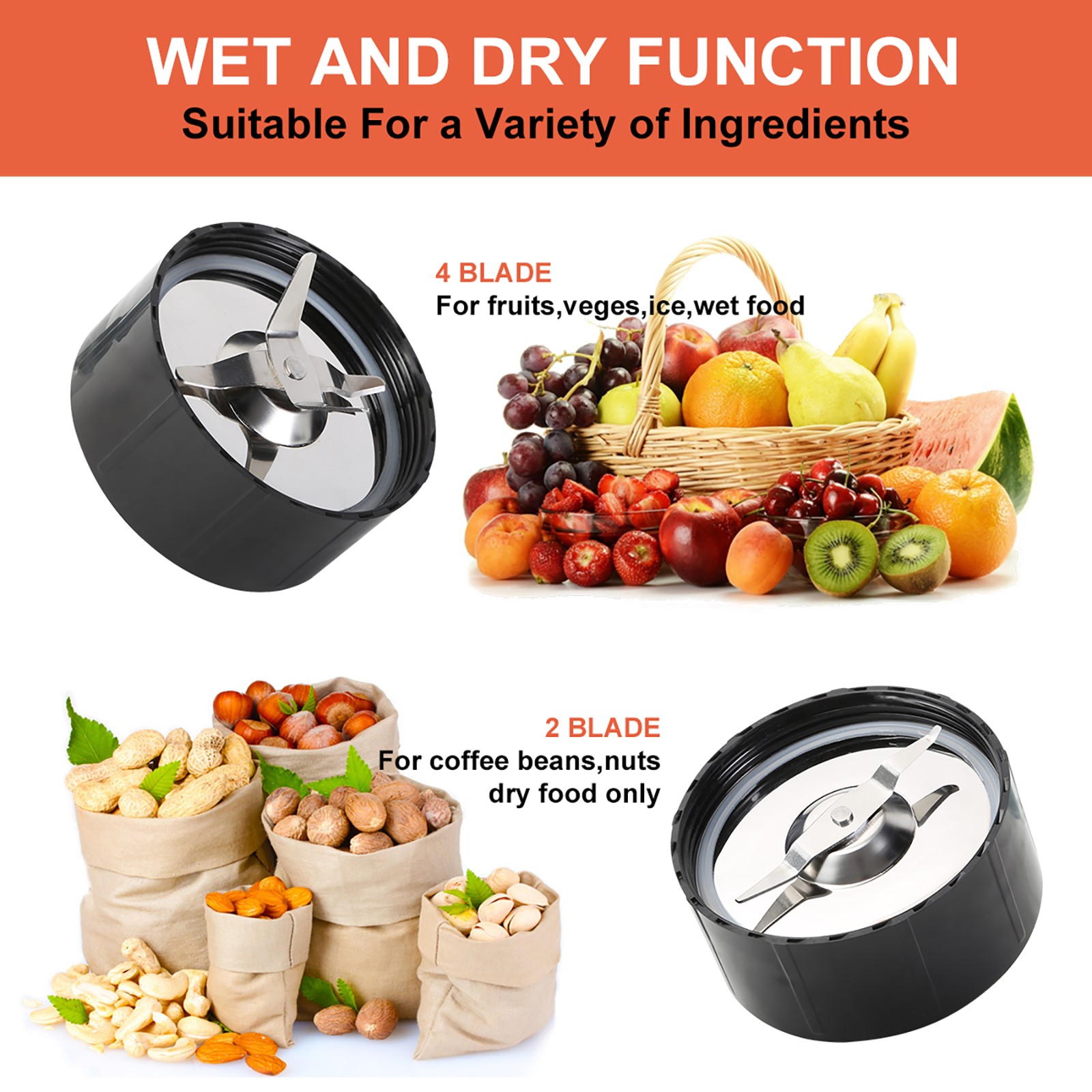 Uten Kitchen Blender Set -3-Mode for Smoothies, Drinks, and Grinding Seasonings alternate view 5
