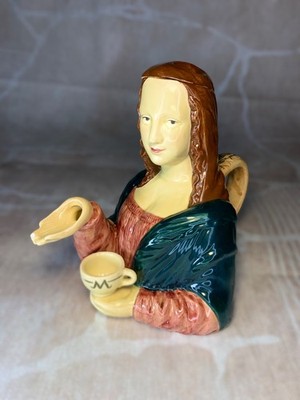 VTG 1992 Mona Lisa Teapot Vandor Ceramic by Pelzman Sri Lanka