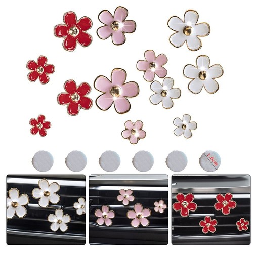 Automotive Air Vent Clips 12pcs Daisy Flower Set for a Delightful Floral Aroma - Picture 5 of 9