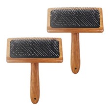 2X(2pcs Wool Carders, Wool Carding Comb, Hand Carders for Wool, Comb Bamboo8542