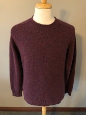 Men's Jamieson's Berry Mix Shetland Wool Crewneck Sweater-L Large-Scotland